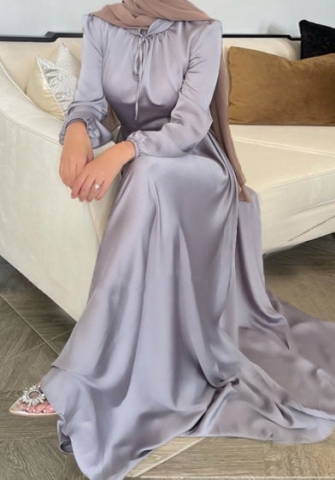 (Gray)2023 Styles Women Sexy&Fashion Spring&Summer TikTok&Instagram Styles Muslim Maxi Dress