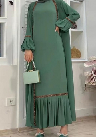 (Green)2023 Styles Women Sexy&Fashion Spring&Summer TikTok&Instagram Styles Muslim Maxi Dress
