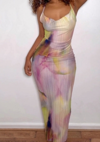 (Real Image)2023 Styles Women Sexy&Fashion Spring&Summer TikTok&Instagram Styles Print Maxi Dress