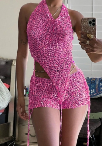 (Pink)2023 Styles Women Sexy&Fashion Spring&Summer TikTok&Instagram Styles Hoodie Backless Short Two Piece Suit