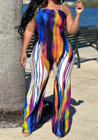 (Real Image)2023 Styles Women Sexy&Fashion Spring&Summer TikTok&Instagram Styles Print Strap Jumpsuit