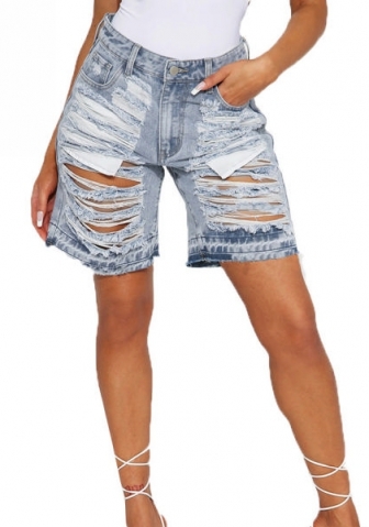 (Only Bottom)(Real Image)2023 Styles Women Sexy&Fashion Spring&Summer TikTok&Instagram Styles Ripped Jeans Short Pants