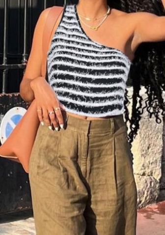 (Real Image)2023 Styles Women Sexy&Fashion Spring&Summer TikTok&Instagram Styles Single Shoulder Tank Tops