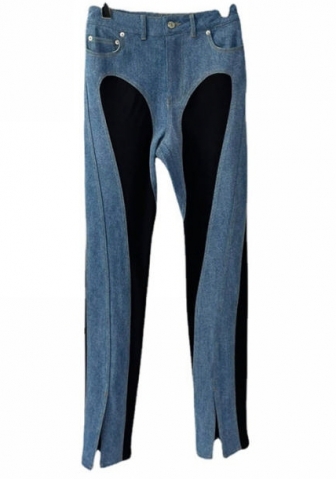 (Real Image)2023 Styles Women Sexy&Fashion Spring&Summer TikTok&Instagram Styles Contrast Color Jeans Long Pants