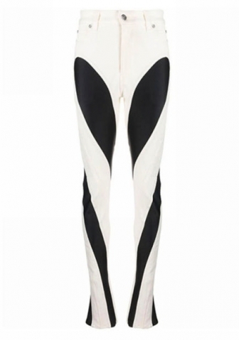 (White)2023 Styles Women Sexy&Fashion Spring&Summer TikTok&Instagram Styles Contrast Color Jeans Long Pants