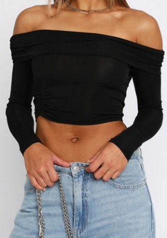(Real Image)2023 Styles Women Sexy&Fashion Spring&Summer TikTok&Instagram Styles Off Shoulder Long Sleeve Tops