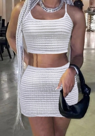 (Real Image)2023 Styles Women Sexy&Fashion Spring&Summer TikTok&Instagram Styles White Lace Two Piece Dress