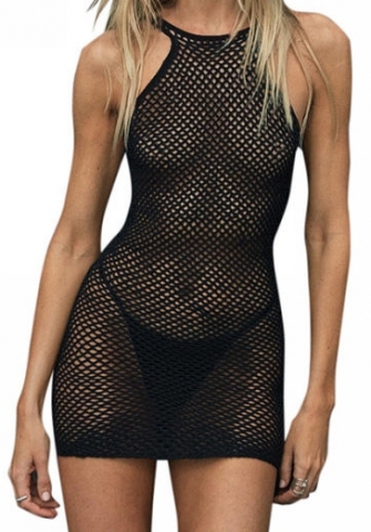 (Real Image)2023 Styles Women Sexy&Fashion Spring&Summer TikTok&Instagram Styles Black Net Club Dress