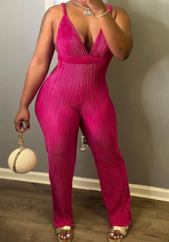 (Real Image)2023 Styles Women Sexy&Fashion Spring&Summer TikTok&Instagram Styles Strap V Neck Jumpsuit