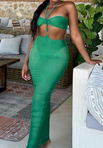 (Real Image)2023 Styles Women Sexy&Fashion Spring&Summer TikTok&Instagram Styles Mesh Maxi Dress