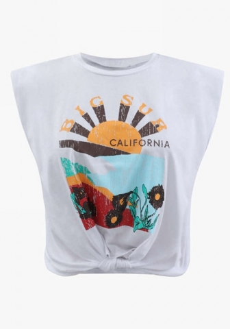 (Only Tops)(Real Image)2023 Styles Women Sexy&Fashion Spring&Summer TikTok&Instagram Styles Print Tee