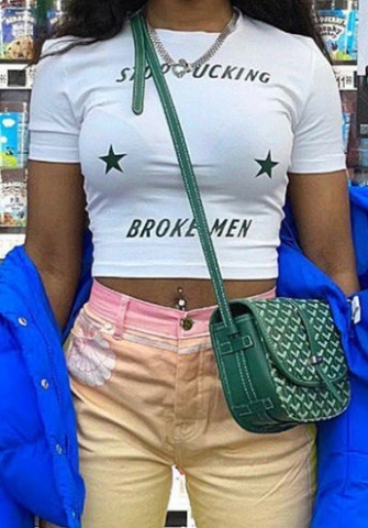 (Only Tops)(Green)2023 Styles Women Sexy&Fashion Spring&Summer TikTok&Instagram Styles Short Sleeve Tee