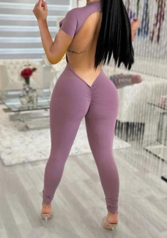 (Purple)2023 Styles Women Sexy&Fashion Spring&Summer TikTok&Instagram Styles Backless Jumpsuit