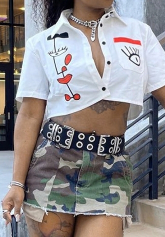 (Only Tops)(Real Image)2023 Styles Women Sexy&Fashion Spring&Summer TikTok&Instagram Styles Front Button Shirts