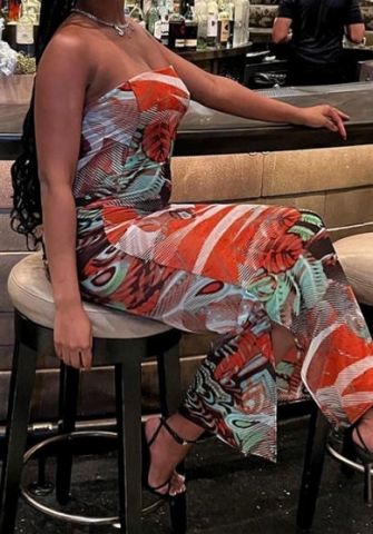 (Real Image)2023 Styles Women Sexy&Fashion Spring&Summer TikTok&Instagram Styles Print Off Shoulder Maxi Dress