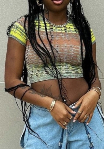 (Only Tops)(Real Image)2023 Styles Women Sexy&Fashion Spring&Summer TikTok&Instagram Styles Print Cut Out Tank Tops