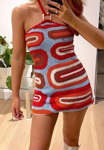 (Real Image)2023 Styles Women Sexy&Fashion Spring&Summer TikTok&Instagram Styles Halter Print Club Dress