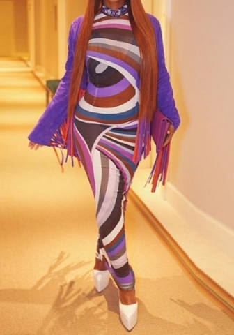 (Real Image)2023 Styles Women Sexy&Fashion Spring&Summer TikTok&Instagram Styles Print Maxi Dress