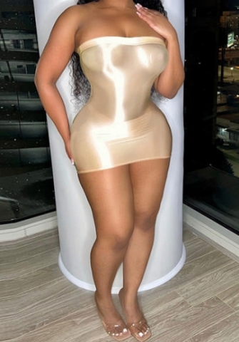 (Khaki)2023 Styles Women Sexy&Fashion Spring&Summer TikTok&Instagram Styles Tube Mini Dress