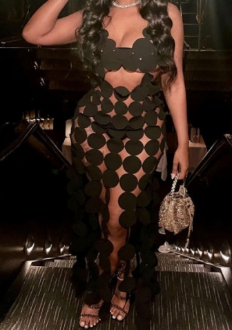 (Real Image)2023 Styles Women Sexy&Fashion Spring&Summer TikTok&Instagram Styles Black Maxi Dress