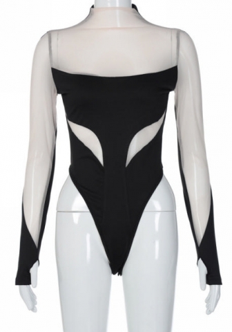 (Real Image)2023 Styles Women Sexy&Fashion Spring&Summer TikTok&Instagram Styles Long Sleeve Contrast Color Bodysuit