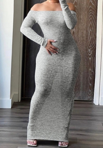 (Real Image)2023 Styles Women Sexy&Fashion Spring&Summer TikTok&Instagram Styles Off Shoulder Long Sleeve Maxi Dress