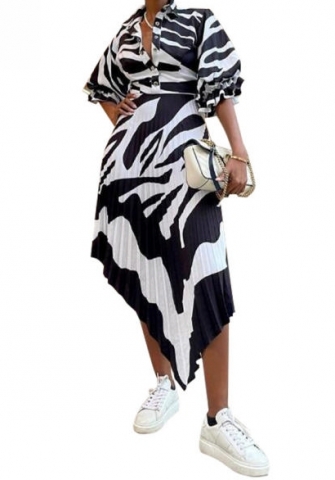 (Black)2023 Styles Women Sexy&Fashion Spring&Summer TikTok&Instagram Styles Loose Casual Print Two Piece Dress