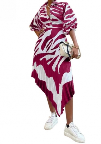 (Red)2023 Styles Women Sexy&Fashion Spring&Summer TikTok&Instagram Styles Loose Casual Print Two Piece Dress