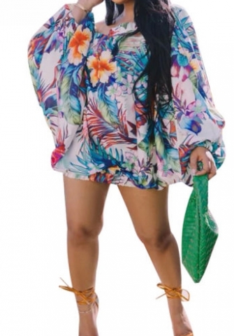 2023 Styles Women Sexy&Fashion Spring&Summer TikTok&Instagram Styles Off Shoulder Loose Casual Print Dress