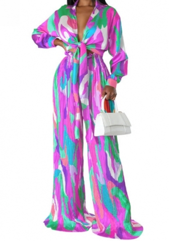 (Purple)2023 Styles Women Sexy&Fashion Spring&Summer TikTok&Instagram Styles Loose Casual Print Jumpsuit