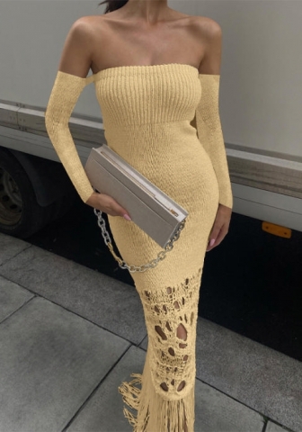 (Real Image)2023 Styles Women Sexy&Fashion Spring&Summer TikTok&Instagram Styles Sweater Maxi Dress