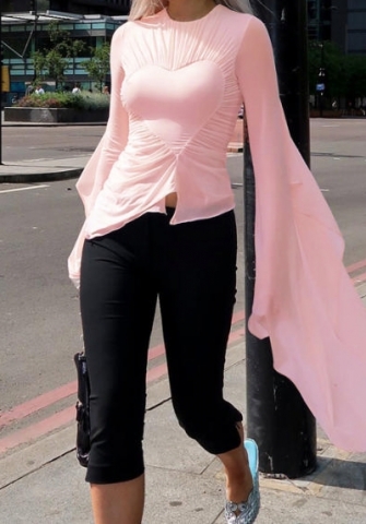 (Only Tops)(Real Image)2023 Styles Women Sexy&Fashion Spring&Summer TikTok&Instagram Styles Irregular Long Sleeve Tops