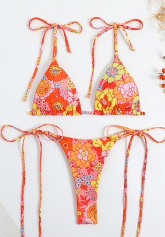(Real Image)2023 Styles Women Sexy&Fashion Spring&Summer TikTok&Instagram Styles Print Bikini Set