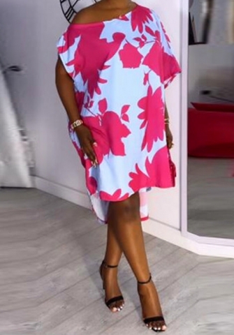 (Plus Size)(Real Image)2023 Styles Women Sexy&Fashion Spring&Summer TikTok&Instagram Styles Print Loose Maxi Dress