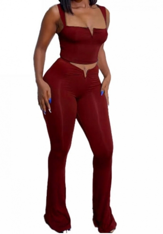 (Plus Size)(Red)2023 Styles Women Sexy&Fashion Spring&Summer TikTok&Instagram Styles Print Loose Two Piece Suit