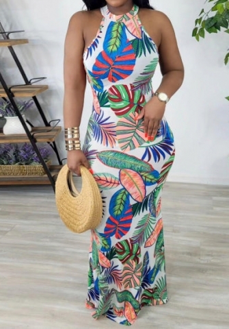 (Plus Size)(Real Image)2023 Styles Women Sexy&Fashion Spring&Summer TikTok&Instagram Styles Floral Maxi Dress