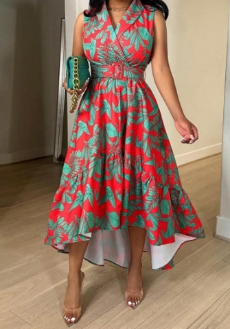 (Red)2023 Styles Women Sexy&Fashion Spring&Summer TikTok&Instagram Styles Floral Print Loose Maxi Dress