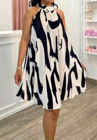 (Plus Size)(Real Image)2023 Styles Women Sexy&Fashion Spring&Summer TikTok&Instagram Styles Print Loose Hem Casual Dress