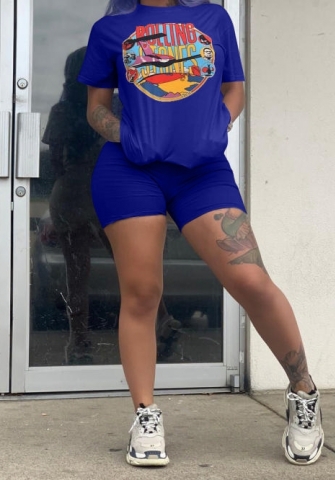 (Plus Size)(Real Image)2023 Styles Women Sexy&Fashion Spring&Summer TikTok&Instagram Styles Print Short Two Piece Suit