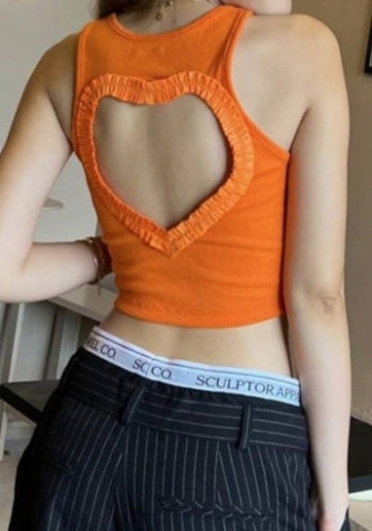 (Only Tops)(Orange)2023 Styles Women Sexy&Fashion Spring&Summer TikTok&Instagram Styles Back Love Strap Tank Tops