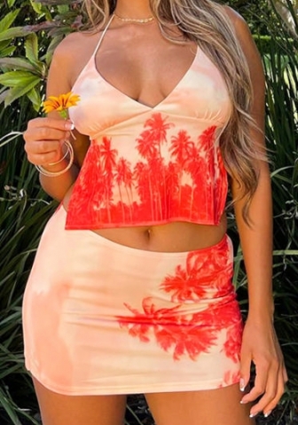 (Real Image)2023 Styles Women Sexy&Fashion Spring&Summer TikTok&Instagram Styles Print Two Piece Dress