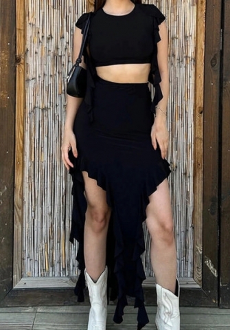 (Black)2023 Styles Women Sexy&Fashion Spring&Summer TikTok&Instagram Styles Irregular Tassel Maxi Dress