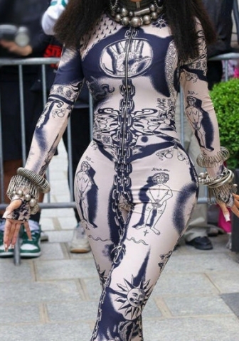 2023 Styles Women Sexy&Fashion Spring&Summer TikTok&Instagram Styles Print Jumpsuit