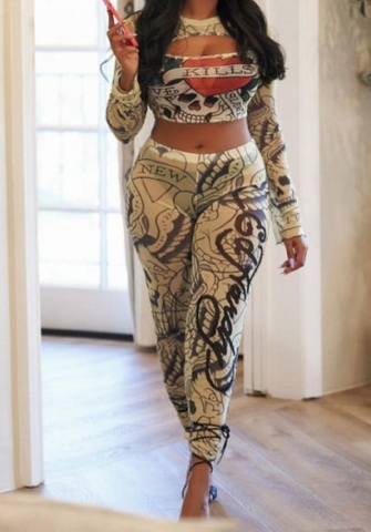 (Real Image)2023 Styles Women Sexy&Fashion Spring&Summer TikTok&Instagram Styles Print Two Piece Suit