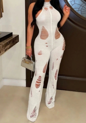 (Real Image)2023 Styles Women Sexy&Fashion Spring&Summer TikTok&Instagram Styles Sweater Ripped Jumpsuit