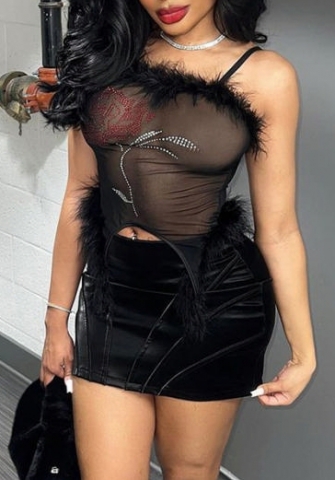 (Only Tops)(Real Image)2023 Styles Women Sexy&Fashion Spring&Summer TikTok&Instagram Styles Strap Black Tank Tops