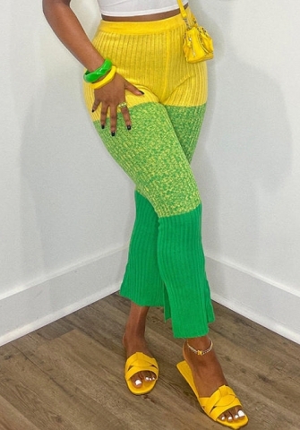 (Real Image)2023 Styles Women Sexy&Fashion Spring&Summer TikTok&Instagram Styles Contrast Color Sweater Long Pants