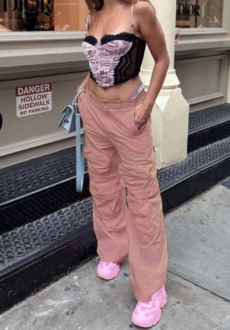 (Only Bottom)(Pink)2023 Styles Women Sexy&Fashion Spring&Summer TikTok&Instagram Styles OL Long Pants