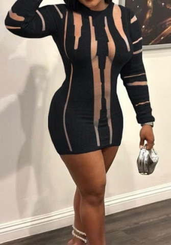 (Black)2023 Styles Women Sexy&Fashion Spring&Summer TikTok&Instagram Styles White Long Sleeve Mini Dress