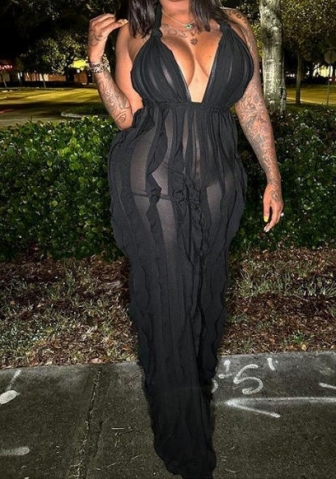 (Real Image)2023 Styles Women Sexy&Fashion Spring&Summer TikTok&Instagram Styles Halter Backless Jumpsuit